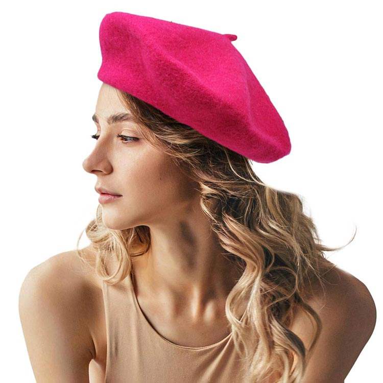 Solid Beret Hat - Madeline Love - Flyclothing LLC