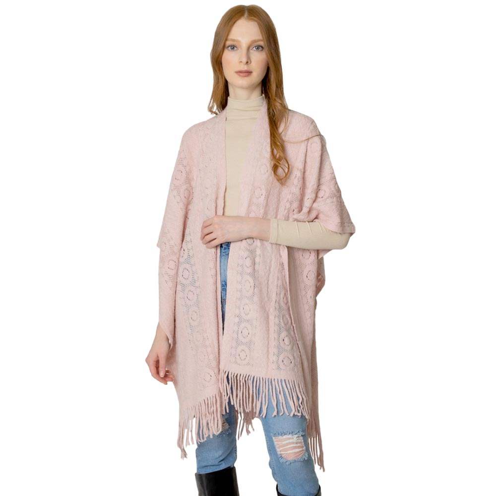 Solid Crochet Ruana - Madeline Love - Flyclothing LLC