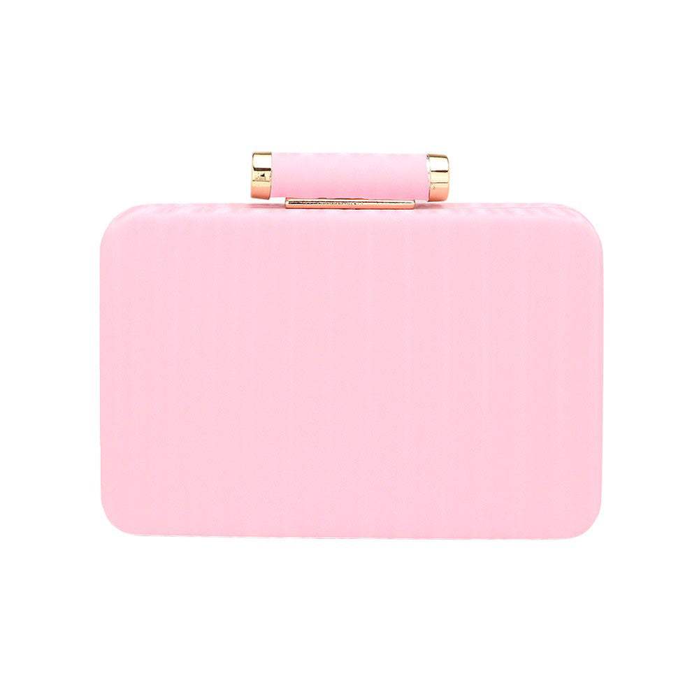 Solid Embossed Clutch Crossbody Bag - Madeline Love - Flyclothing LLC