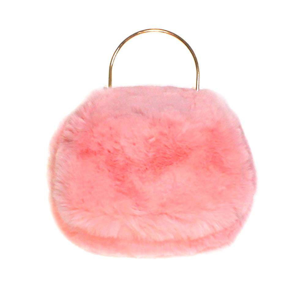 Solid Faux Fur Tote Crossbody Bag - Madeline Love - Flyclothing LLC
