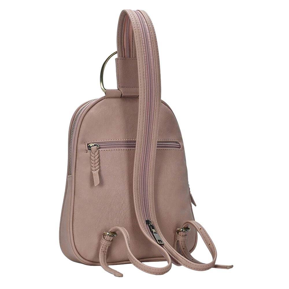 Solid Faux Leather Sling Bag - Madeline Love - Flyclothing LLC