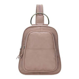 Solid Faux Leather Sling Bag - Madeline Love - Flyclothing LLC