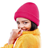 Solid Knit Beanie Hat - Madeline Love - Flyclothing LLC