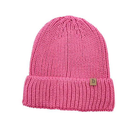 Solid Ribbed Cuff Beanie Hat - Madeline Love - Flyclothing LLC