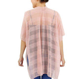 Striped Net Cover Up Kimono Poncho - Madeline Love - Flyclothing LLC