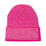 Studded Solid Knit Beanie Hat - Madeline Love - Flyclothing LLC