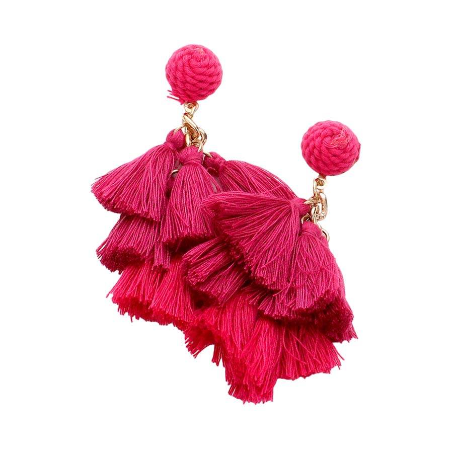 Tassel Cluster Vine Dangle Earrings - Madeline Love - Flyclothing LLC