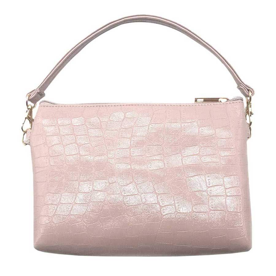 Faux Croc Patterned Tote Bag - Madeline Love - Flyclothing LLC