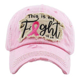 This is my Fight Hat Pink Ribbon Vintage Baseball Cap - Madeline Love - Flyclothing LLC