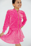 Pink Velvet Sequin Jacket