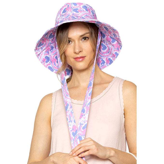 Watercolored Chin Tie Bucket Hat - Madeline Love - Flyclothing LLC