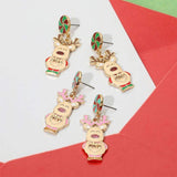 Whimsical Cute Holiday Reindeer Dangle Earrings - Madeline Love - Flyclothing LLC