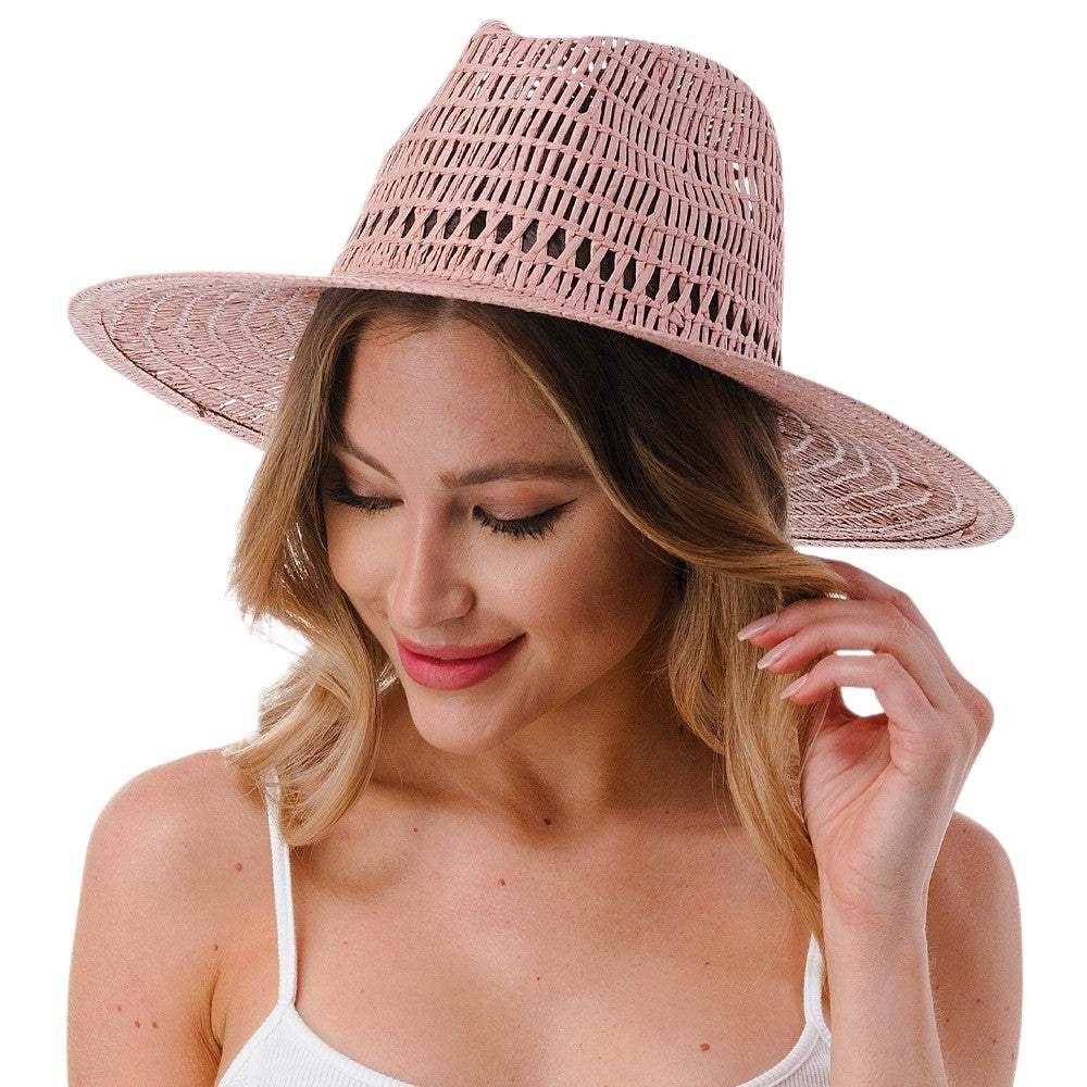 Woven Straw Panama Hat - Madeline Love - Flyclothing LLC