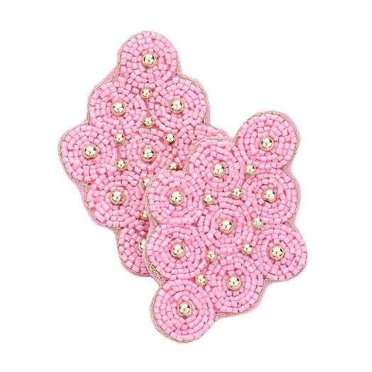 Felt Back Circle Beaded Earrings - Madeline Love - Flyclothing LLC