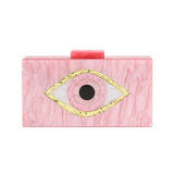 Glittered Evil Eye Celluloid Acetate Clutch Crossbody Bag - Madeline Love - Flyclothing LLC