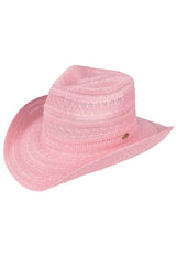 C.C Pattern Knitted Solid Cowboy Hat