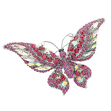 Glass Crystal Butterfly Pin Brooch - Madeline Love - Flyclothing LLC