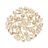 Pearl Rhinestone Embellished Flower Vine Brooch - Madeline Love - Flyclothing LLC