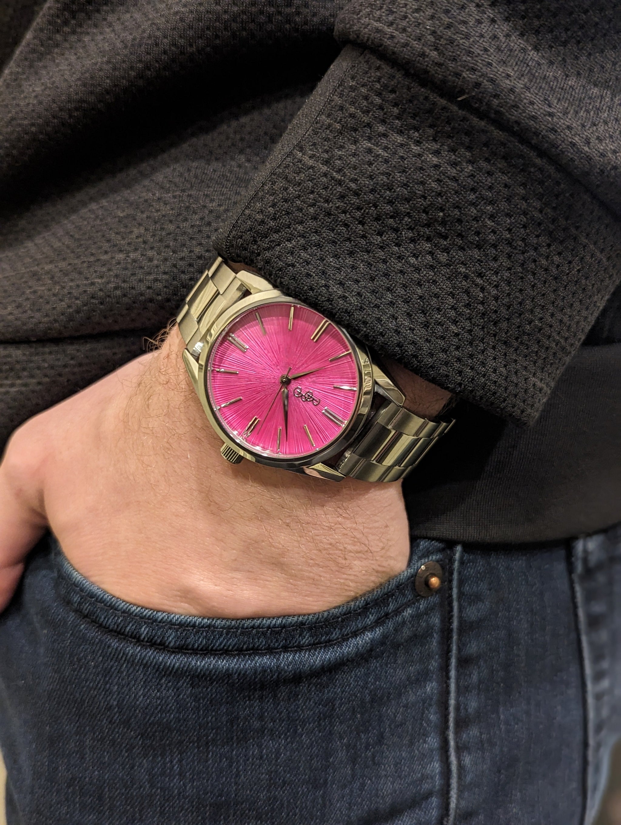 Pink Sunburst Watch - The Beyond Boring Watch Company - Flyclothing LLC