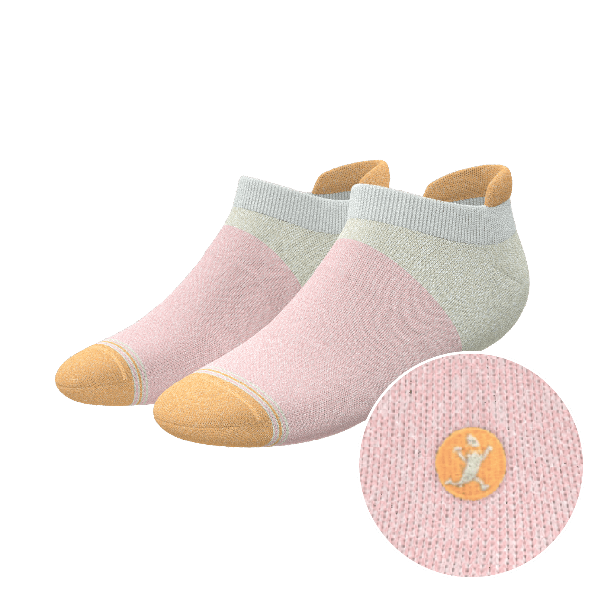The Pinky Toes | Tri Color Block Heel Hammock™ Ankle Socks - Shinesty