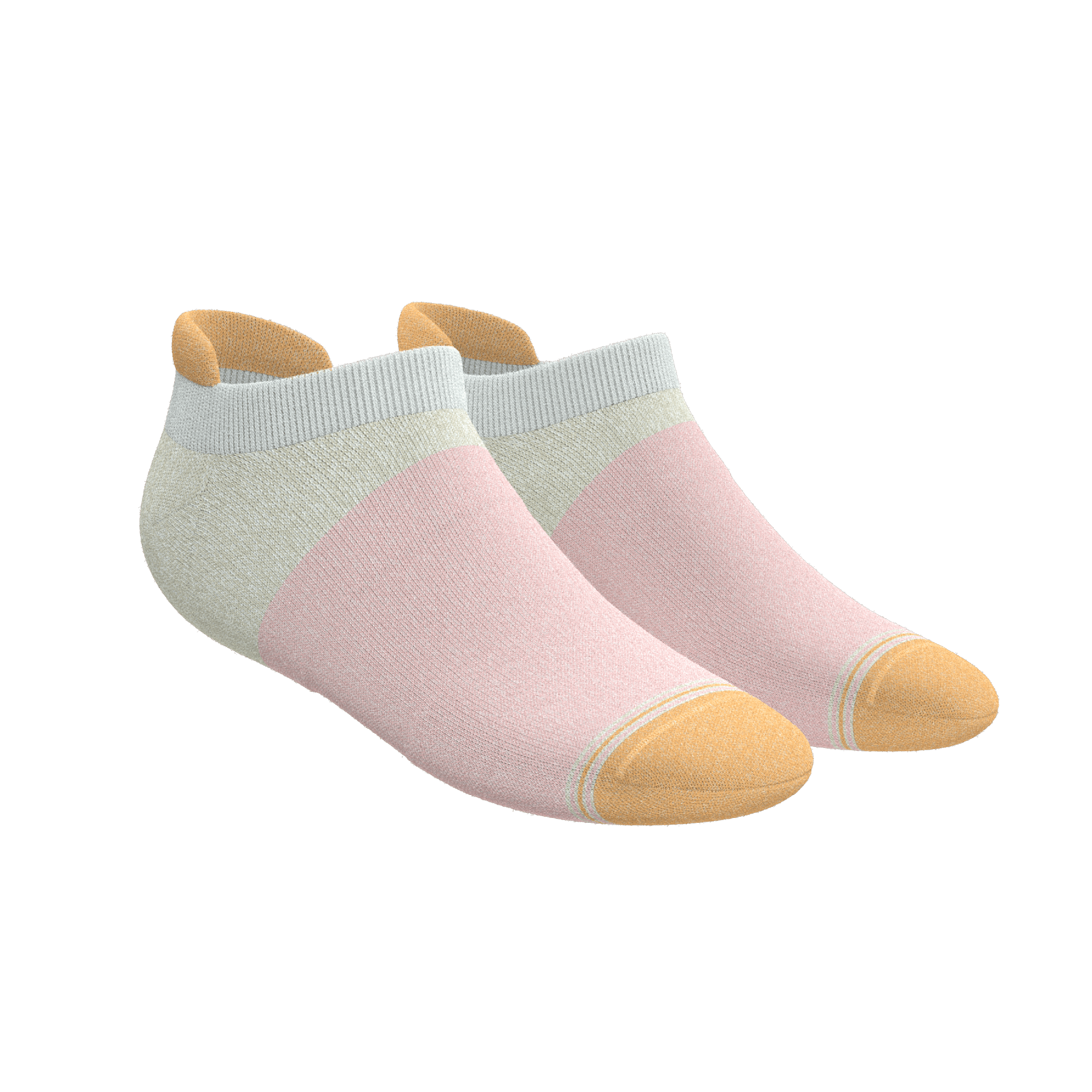 The Pinky Toes | Tri Color Block Heel Hammock™ Ankle Socks - Shinesty