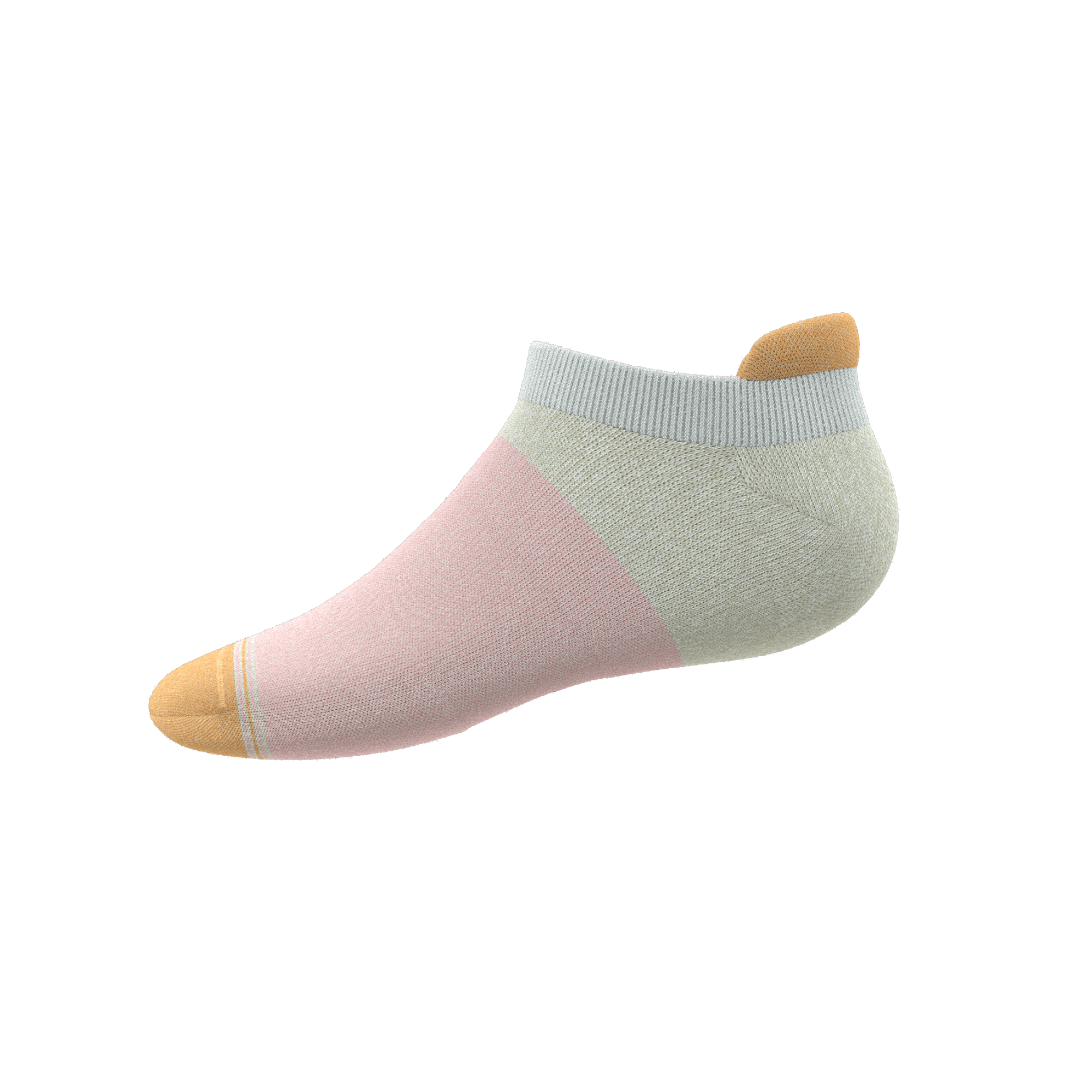 The Pinky Toes | Tri Color Block Heel Hammock™ Ankle Socks - Shinesty