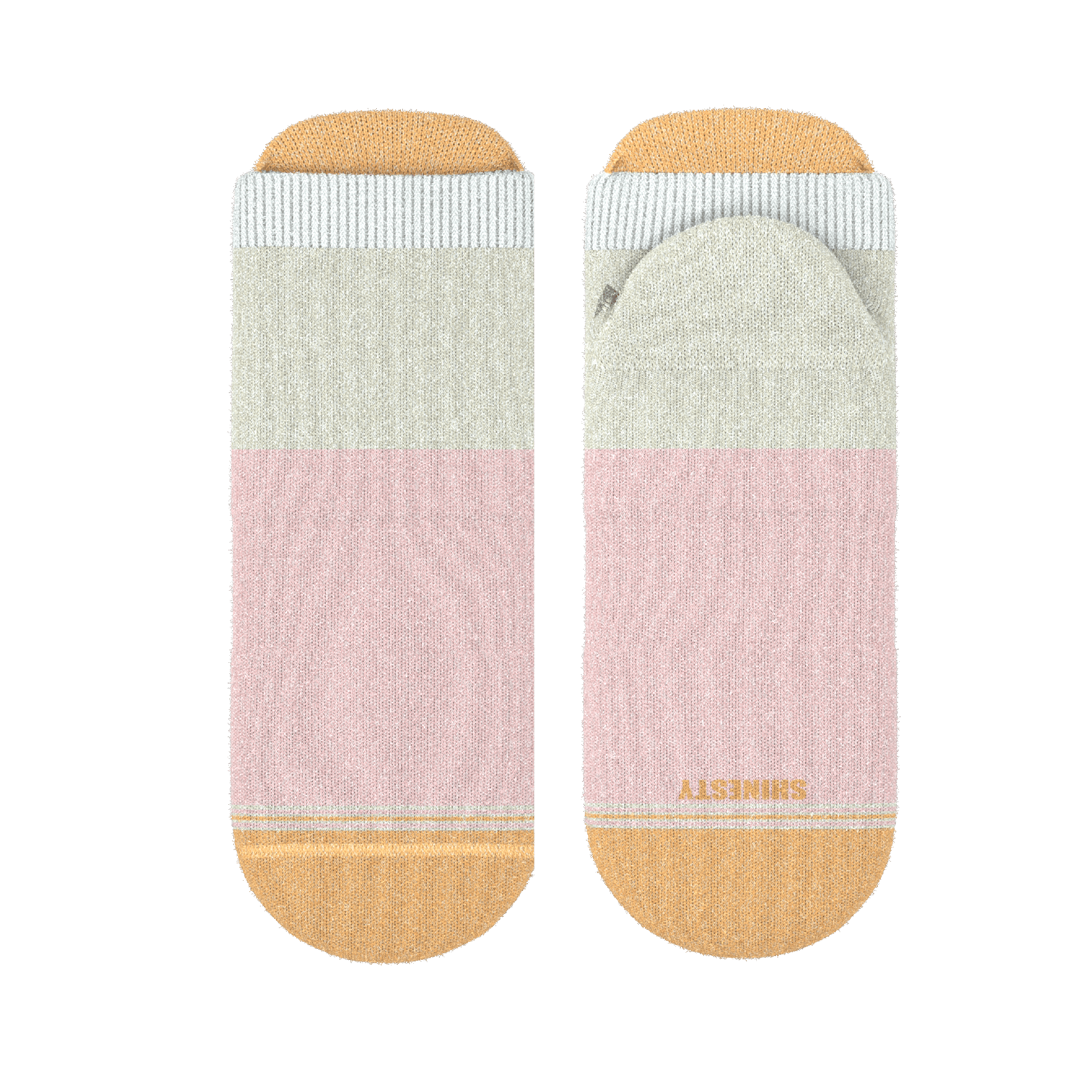 The Pinky Toes | Tri Color Block Heel Hammock™ Ankle Socks - Shinesty