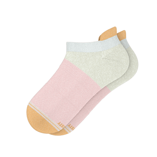 The Pinky Toes | Tri Color Block Heel Hammock™ Ankle Socks - Shinesty