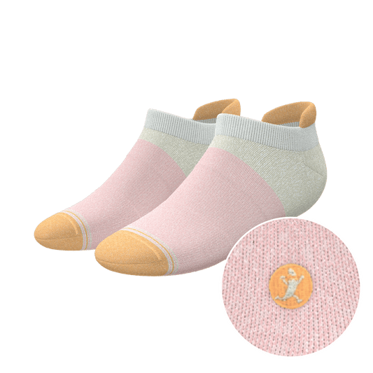 The Pinky Toes | Tri Color Block Heel Hammock™ Ankle Socks - Shinesty