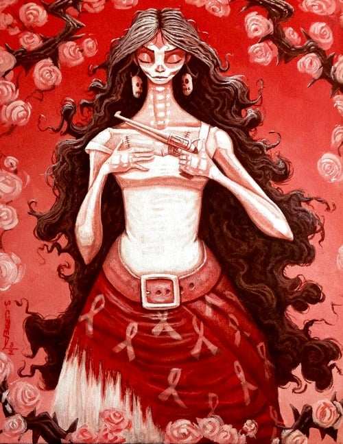 Black Market Art Company Pink Ribbons Print - Black Market Art Company - Flyclothing LLC