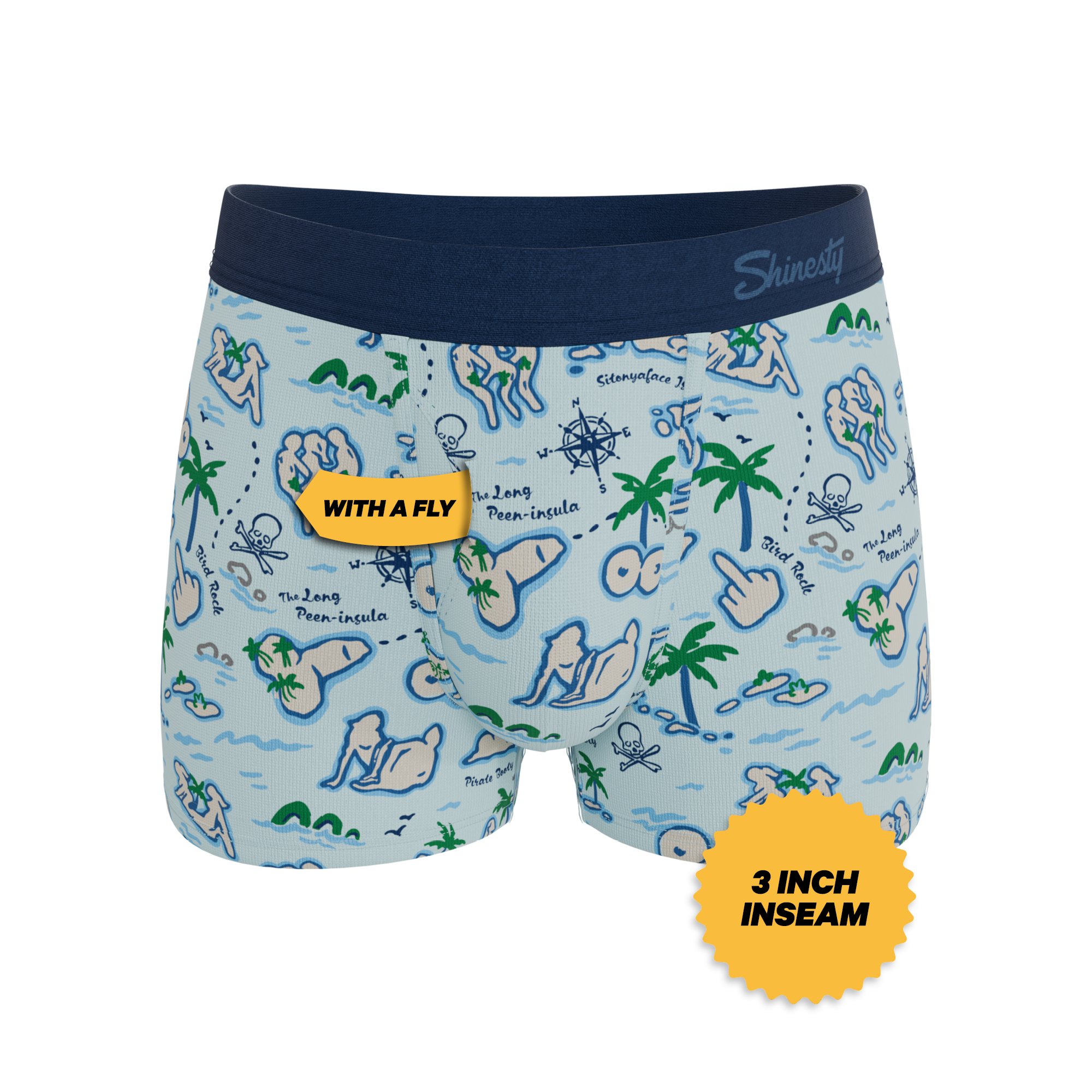 The Pirate's Booty | Naughty Map Ball Hammock® Pouch Trunks Underwear