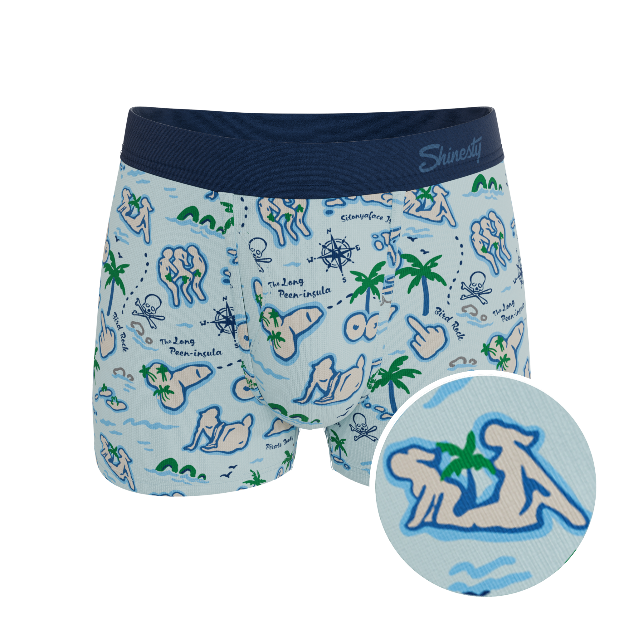 The Pirate's Booty | Naughty Map Ball Hammock® Pouch Trunks Underwear