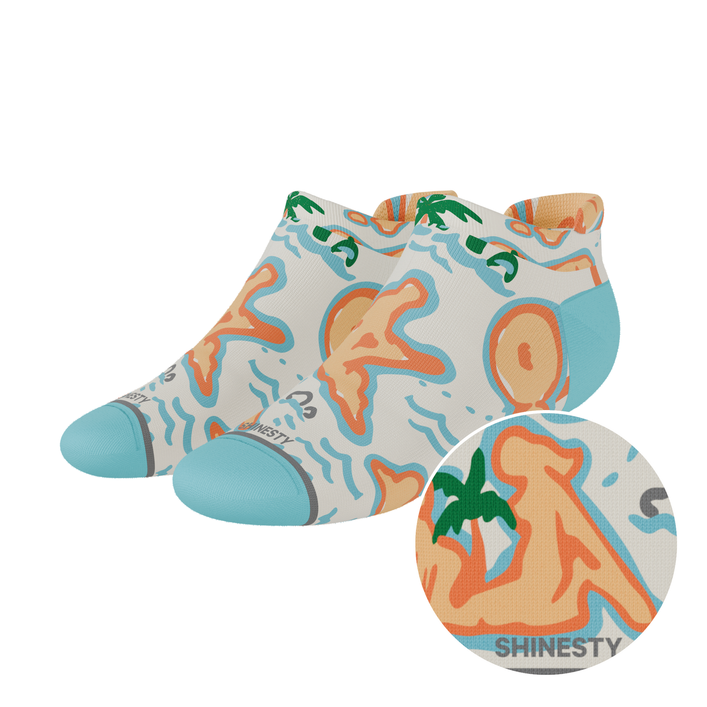 The Pirate's Booty | Naughty Map Heel Hammock™ Ankle Socks