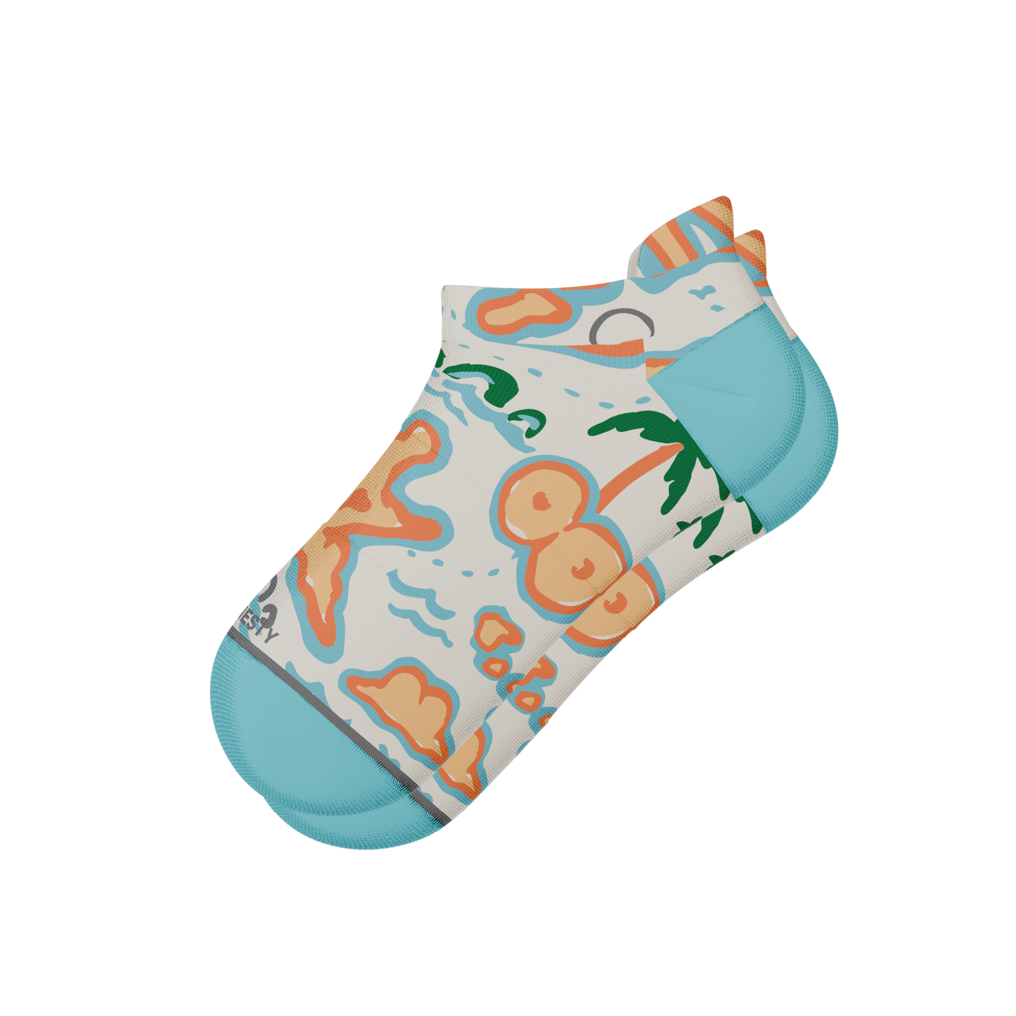 The Pirate's Booty | Naughty Map Heel Hammock™ Ankle Socks