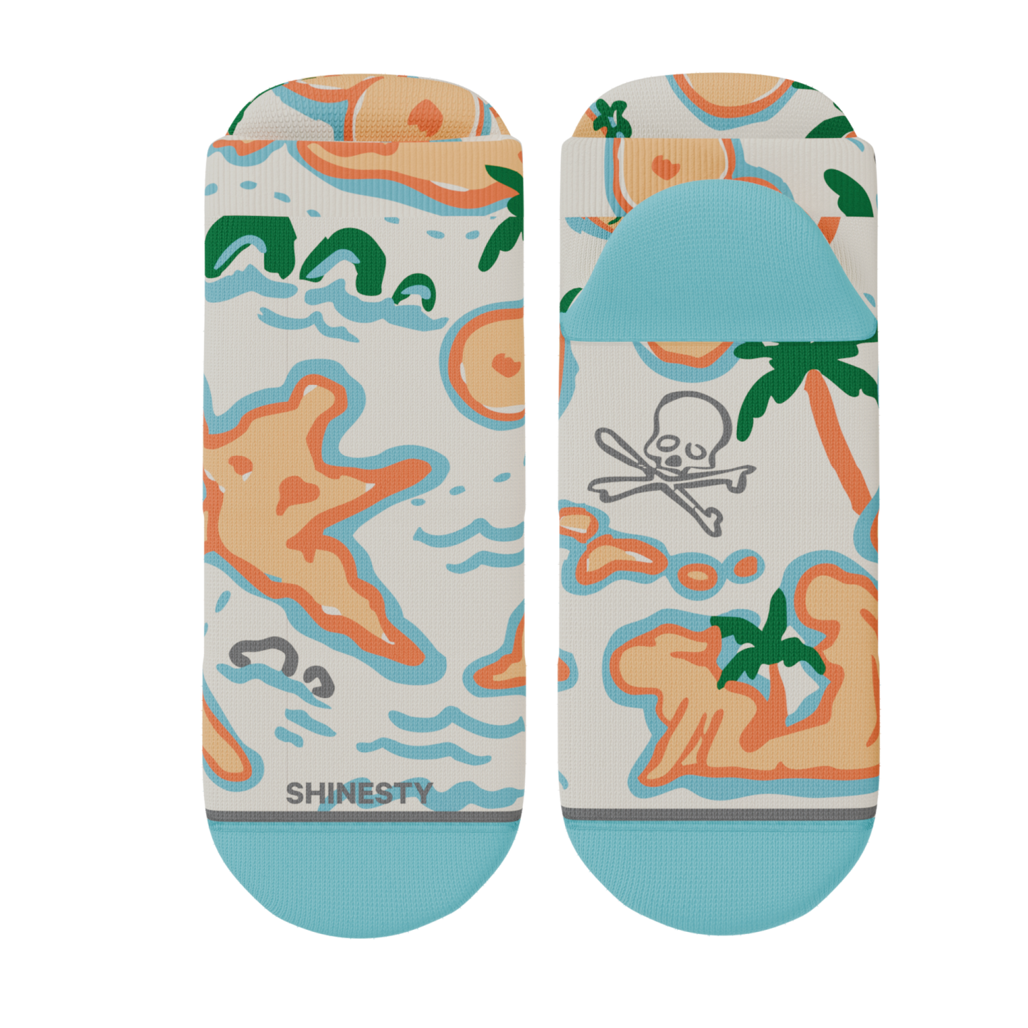 The Pirate's Booty | Naughty Map Heel Hammock™ Ankle Socks