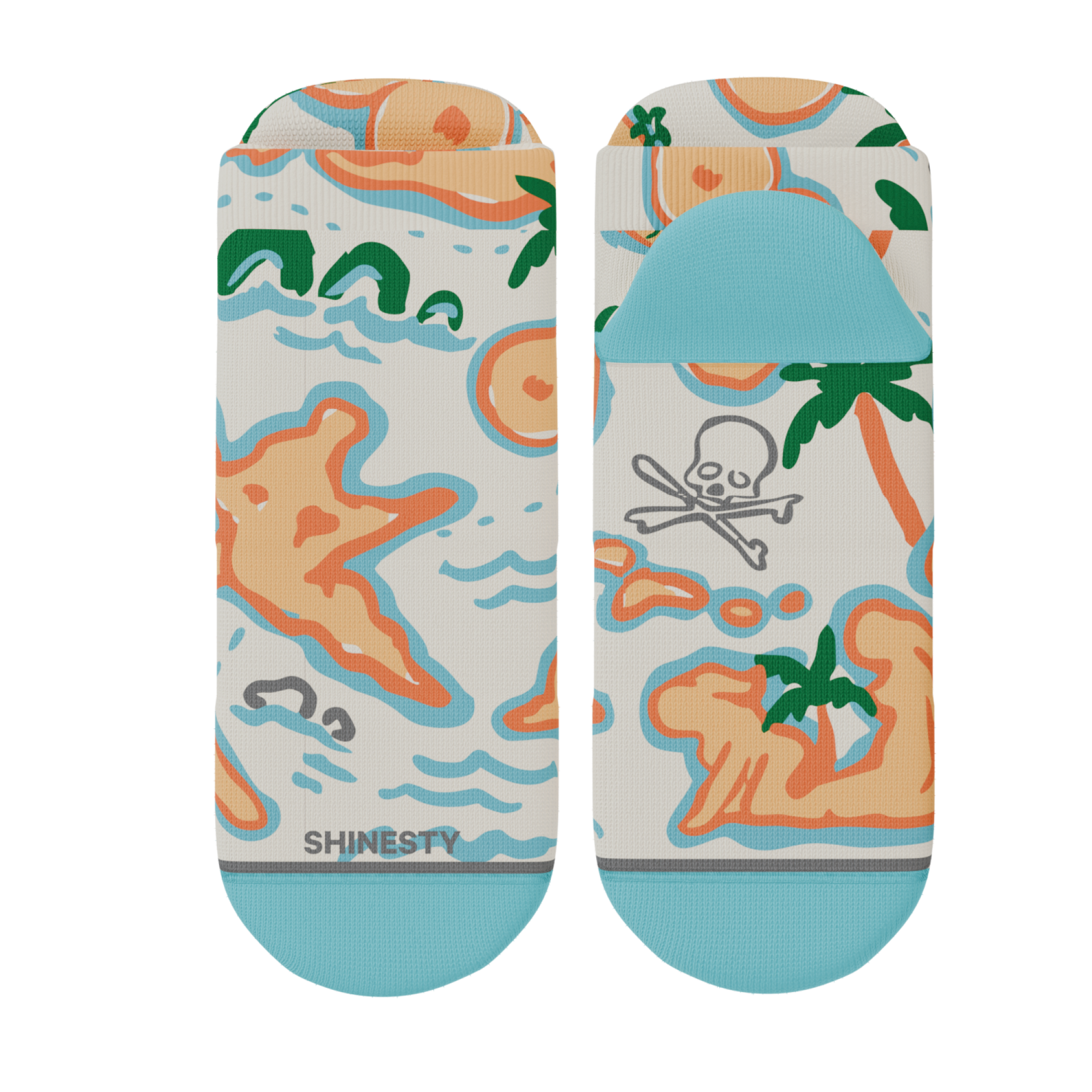 The Pirate's Booty | Naughty Map Heel Hammock™ Ankle Socks