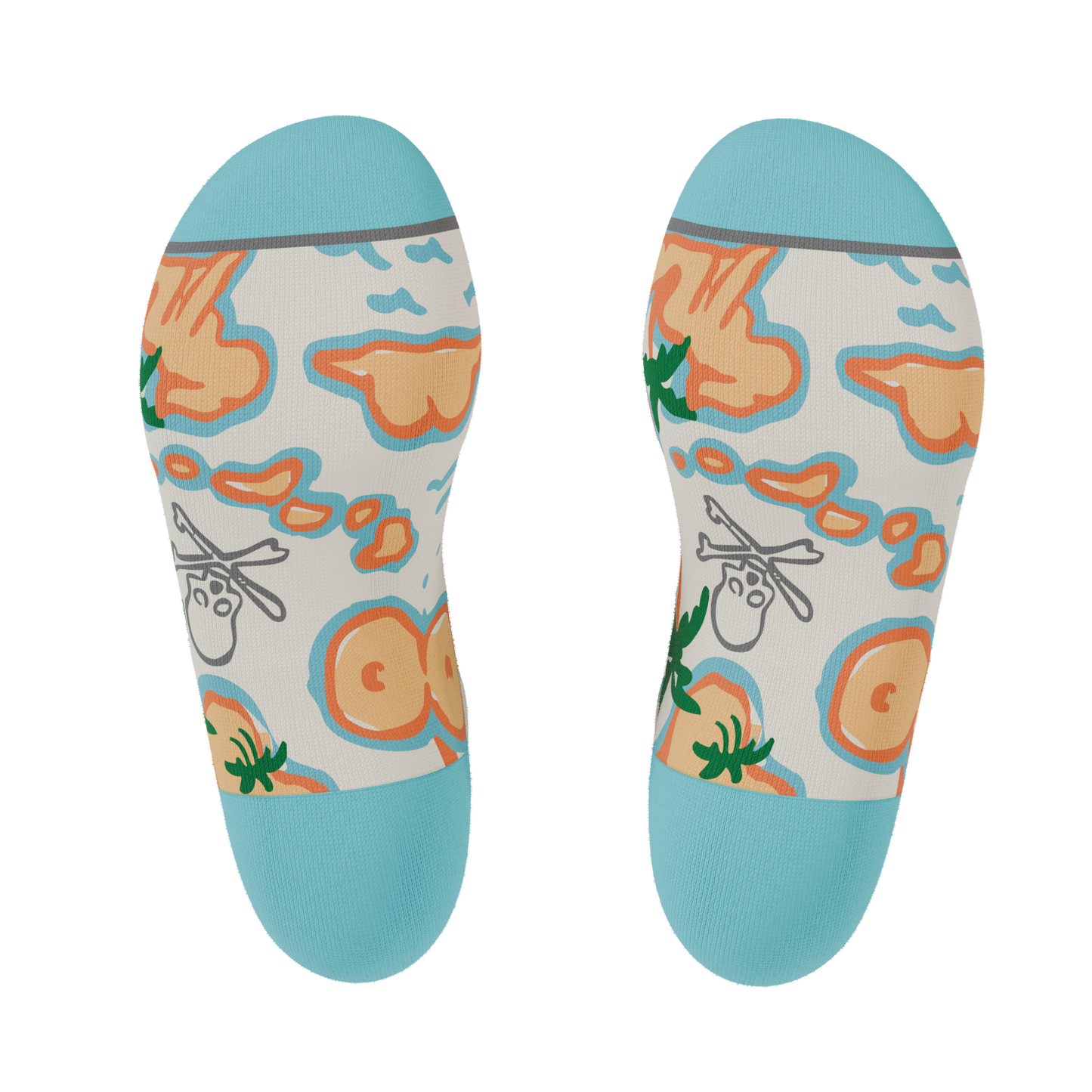 The Pirate's Booty | Naughty Map Heel Hammock™ Ankle Socks