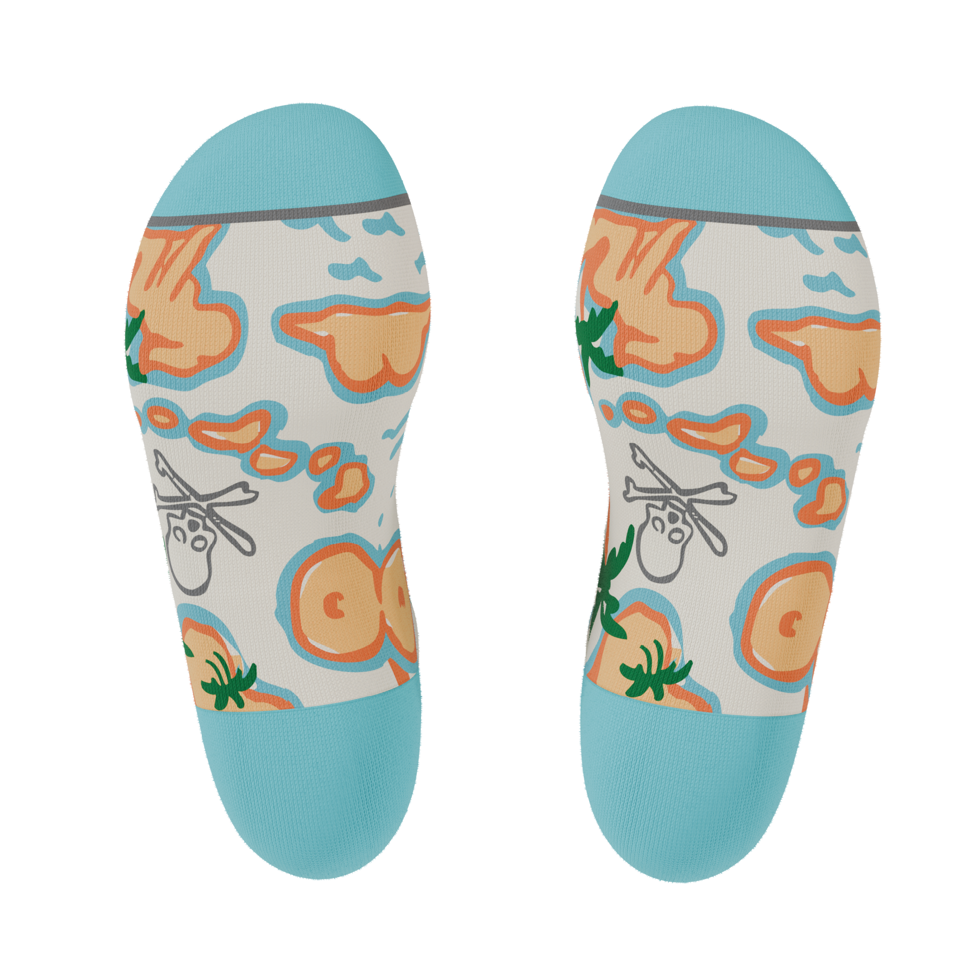 The Pirate's Booty | Naughty Map Heel Hammock™ Ankle Socks