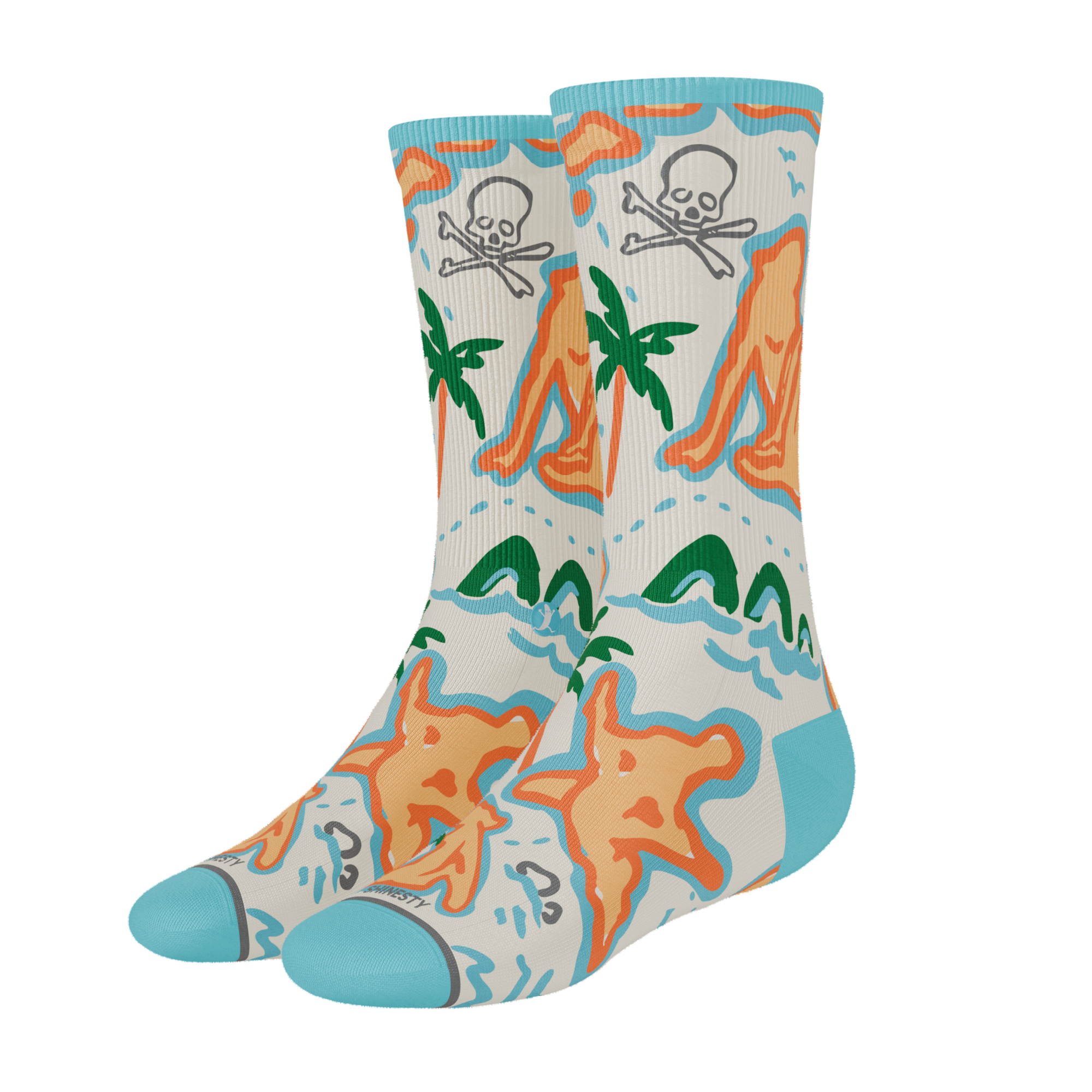 The Pirate's Booty | Naughty Map Heel Hammock™ Crew Socks