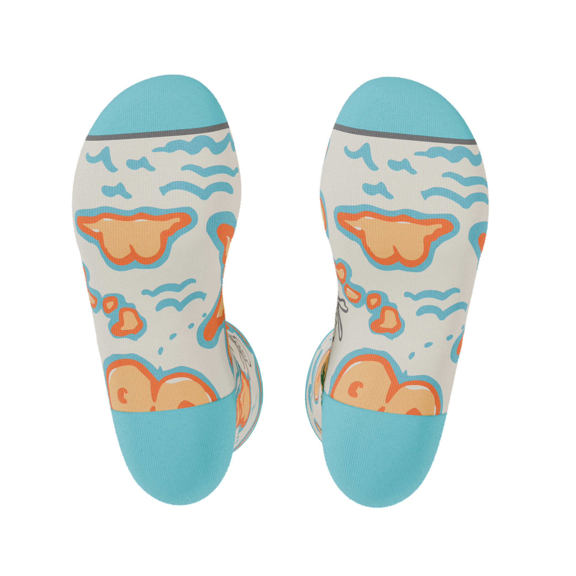 The Pirate's Booty | Naughty Map Heel Hammock™ Crew Socks