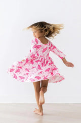 Pirouette 3/4 Sleeve Pocket Twirl Dress - Mila & Rose ® - Flyclothing LLC