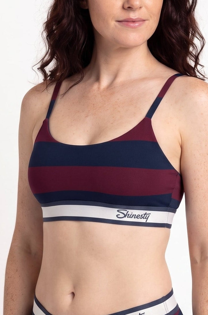 The Pitch | Rugby Stripe Bralette - Shinesty - Flyclothing LLC