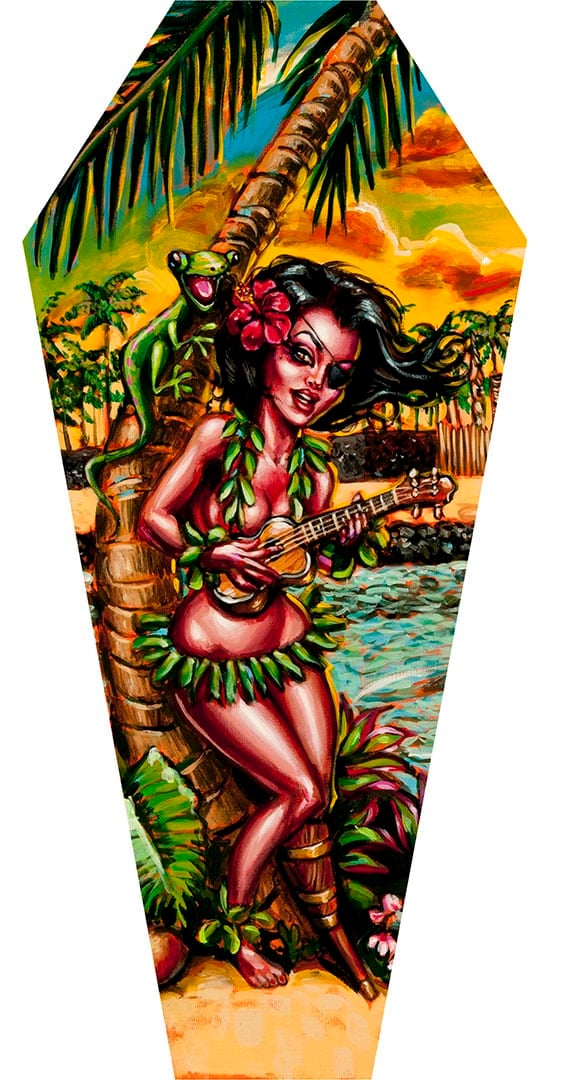 Black Market Art Company Place of Refuge & Stretched Canvas Coffin Print