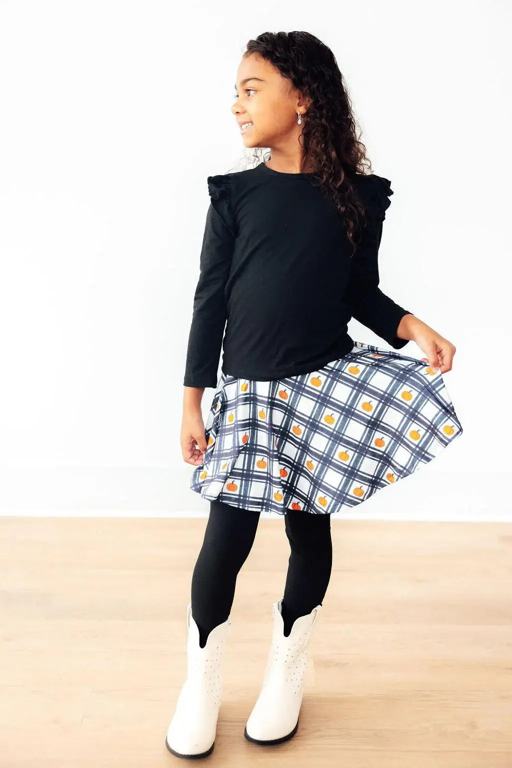 Plaid Pumpkins Twirl Skegging - Mila & Rose ® - Flyclothing LLC