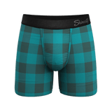 The Plaid And Simple | Green Buffalo Check Ball Hammock® Pouch Underwear
