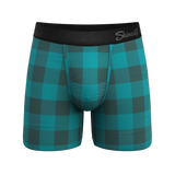 The Plaid And Simple | Green Buffalo Check Ball Hammock® Pouch Underwear