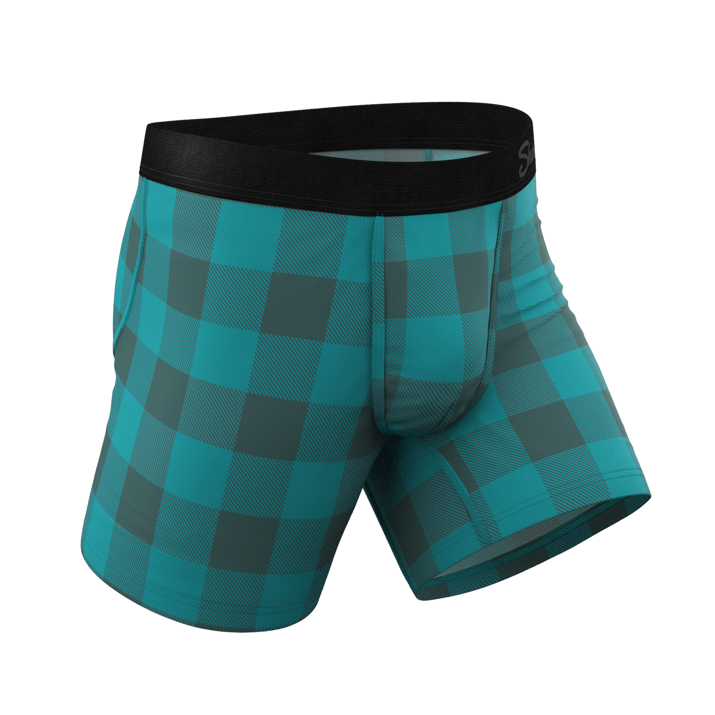 The Plaid And Simple | Green Buffalo Check Ball Hammock® Pouch Underwear