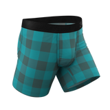 The Plaid And Simple | Green Buffalo Check Ball Hammock® Pouch Underwear