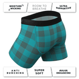 The Plaid And Simple | Green Buffalo Check Ball Hammock® Pouch Underwear