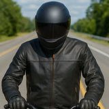 Cannonball - Men's Leather Motorcycle Jacket - Unik Just for Bikers - Flyclothing LLC